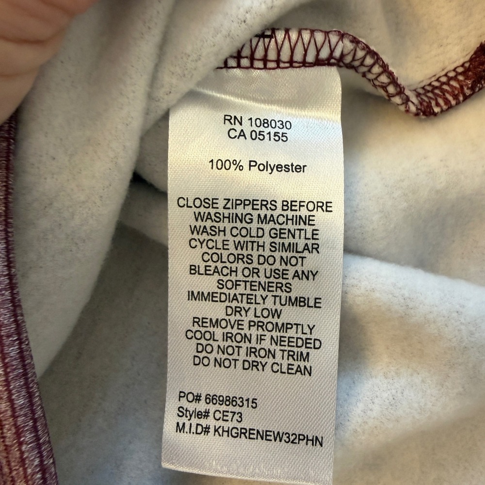 CORE365 Mens Quarter Zip Fleece Lined Pullover Burgundy Heather Medium - Picture 8 of 10